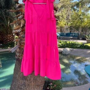 Amanda Uprichard Hot Pink Sundress
